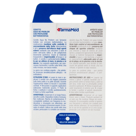 FarmaMed Cerotto Aqua No Problem con protezione batteriostatica 10 pz